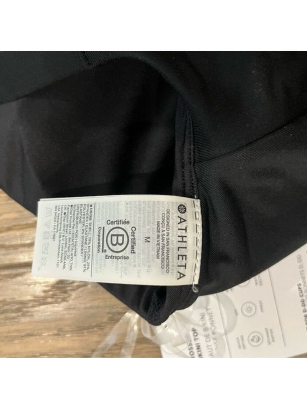 Athleta Crossed Bikini Top in Black NWT A-C - Picture 3 of 8
